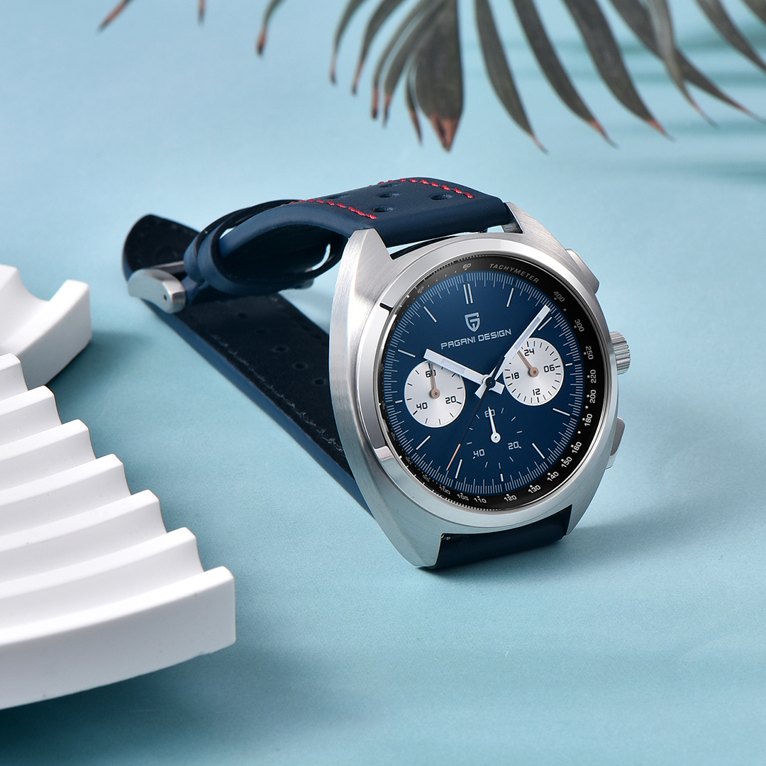Pagani Design Herrenuhr 1782 - Vintage Chronograph Mit Lederarmband & VK63 Uhrwerk