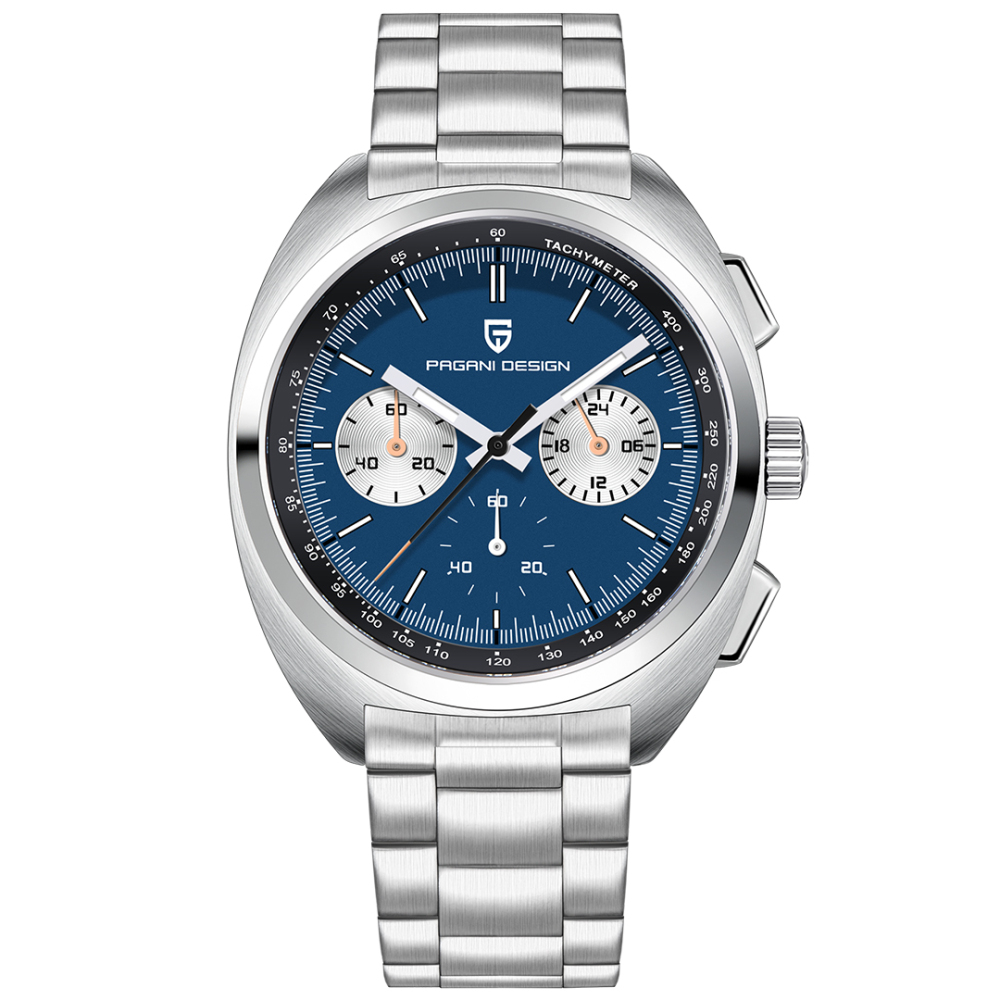 PAGANI DESIGN PD-1782 Men's Quartz Watches Chronograph Stainless Steel 40mm Sports Waterproof Wrist Watch for Men