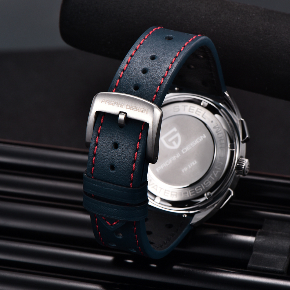 PAGANI DESIGN PD-1782 Men's Quartz Watches Chronograph Stainless Steel 40mm Sports Waterproof Wrist Watch for Men