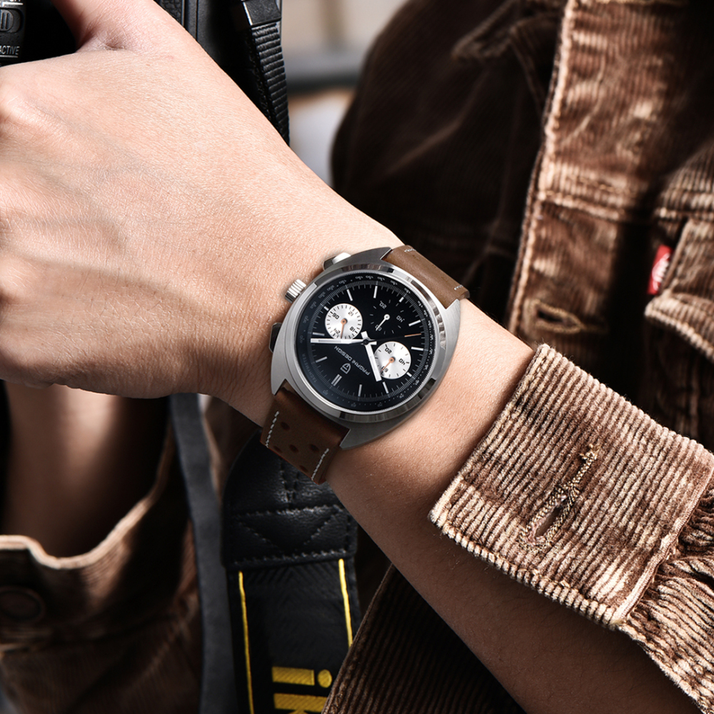 PAGANI DESIGN PD-1782 Men's Quartz Watches Chronograph Stainless Steel 40mm Sports Waterproof Wrist Watch for Men