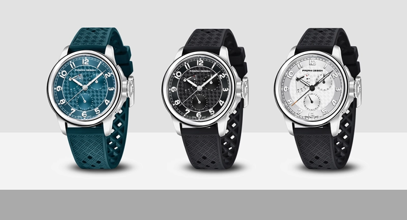 PAGANI DESIGN PD-1780 Men's Quartz Watches 40MM Stainless Steel Waterproof Wrist Watch with Rubber Strap, Week Date Display, 24 Hours Display