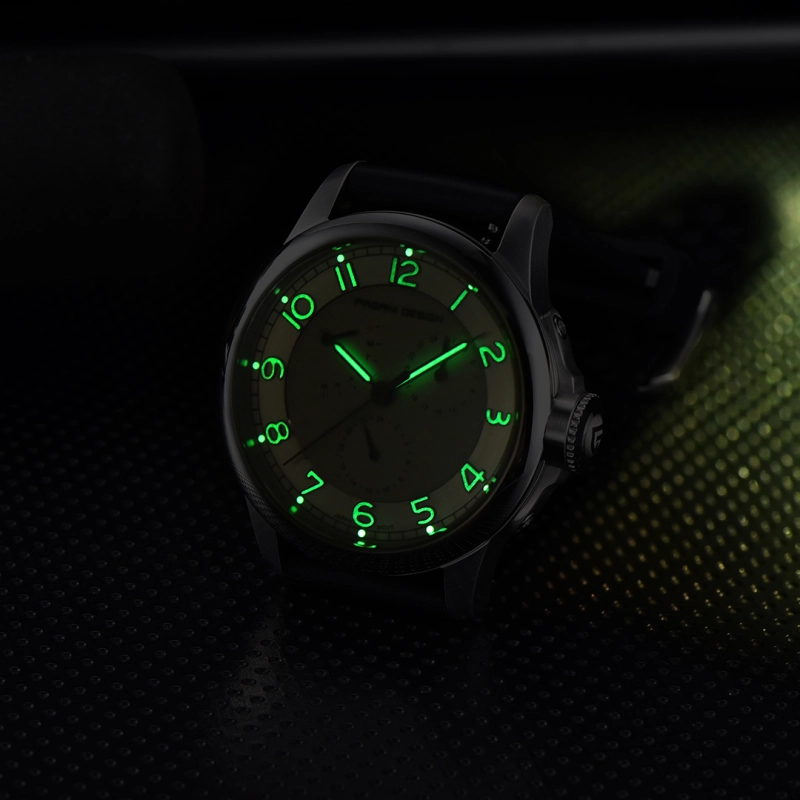 PAGANI DESIGN PD1780 Men's Quartz Watches 40MM Stainless Steel Waterproof Wrist Watch with Rubber Strap, Week Date Display, 24 Hours Display