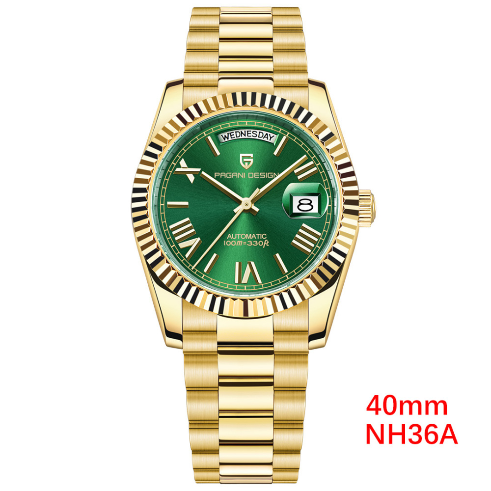 PAGANI DESIGN PD-1783 Men's Automatic Watches 40mm NH36A Mechanical Stainless Steel Luxury Wrist Watch for Men 100M Waterproof AR Coating