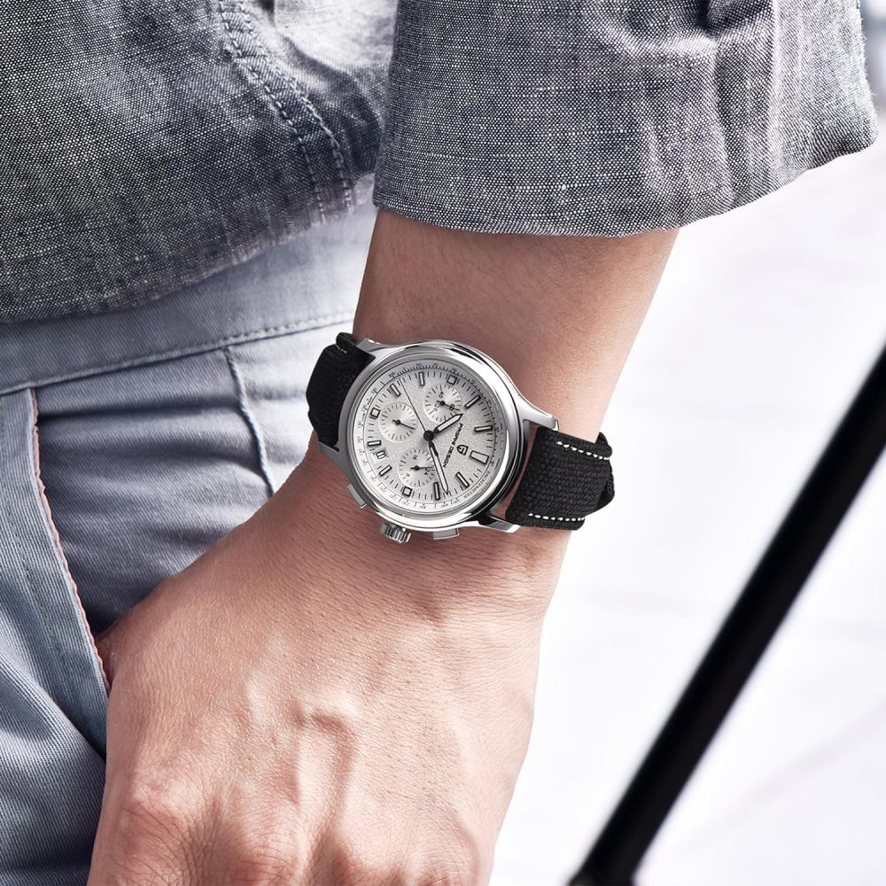 PAGANI DESIGN PD-1781 Men's Chronograph Quartz Watches 40mm Stainless Steel Wristwatch with Nylong@Leather Watchband
