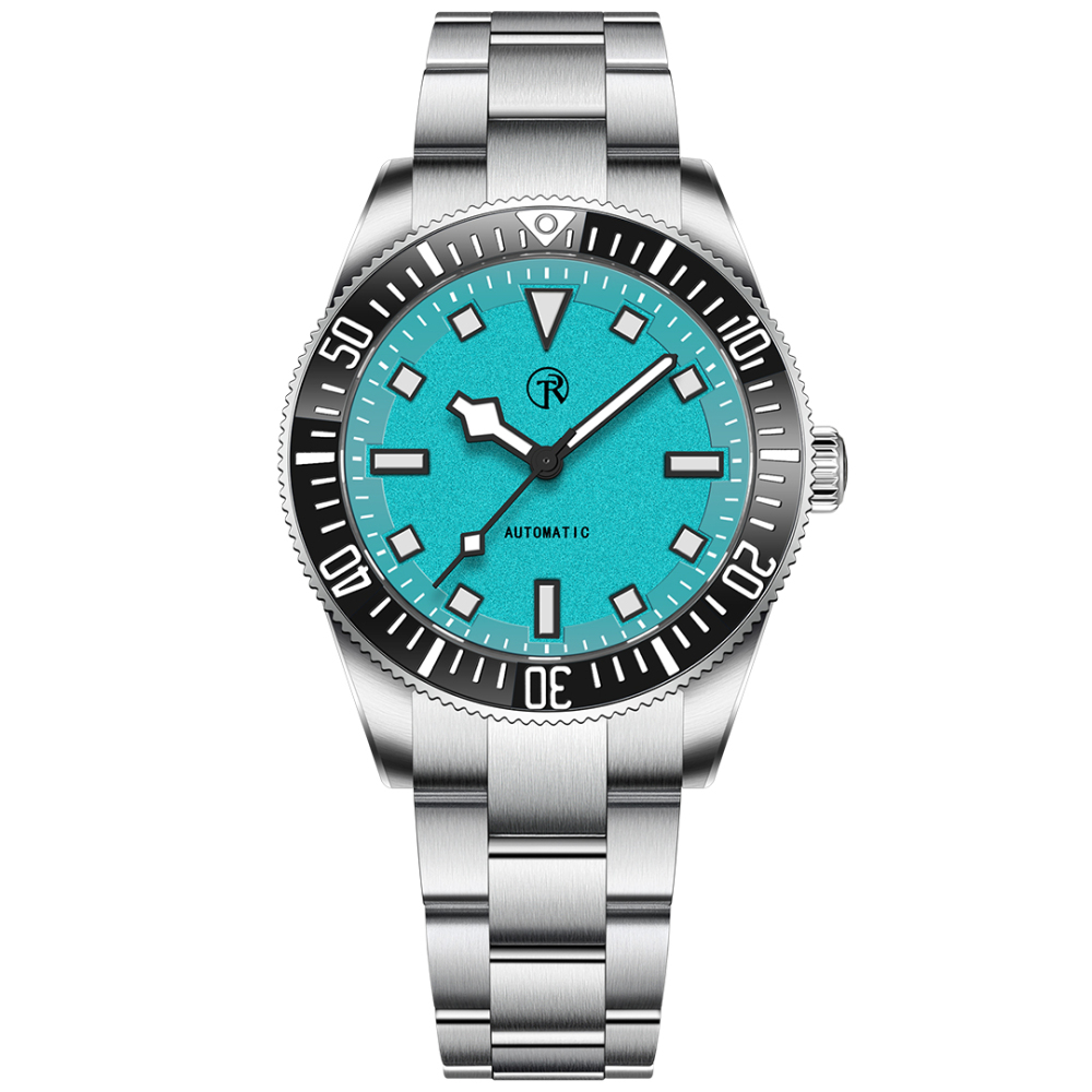RollsTimi RT7910 Men's Automatic Watches 40mm Stainless Steel Waterproof Mechanical Wristwatch for Men NH35 Movt Sythetic Sapphire Dial Glass