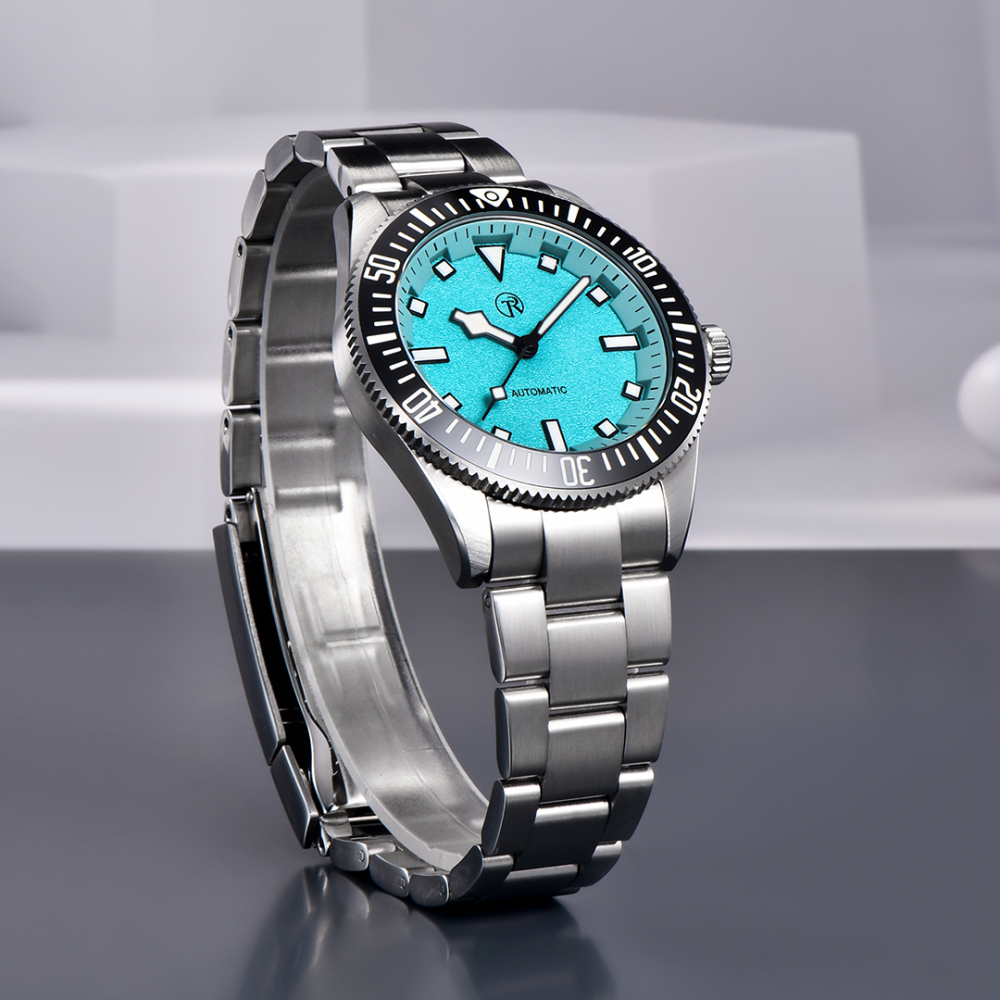 RollsTimi RT7910 Men's Automatic Watches 40mm Stainless Steel Waterproof Mechanical Wristwatch for Men NH35 Movt Sythetic Sapphire Dial Glass