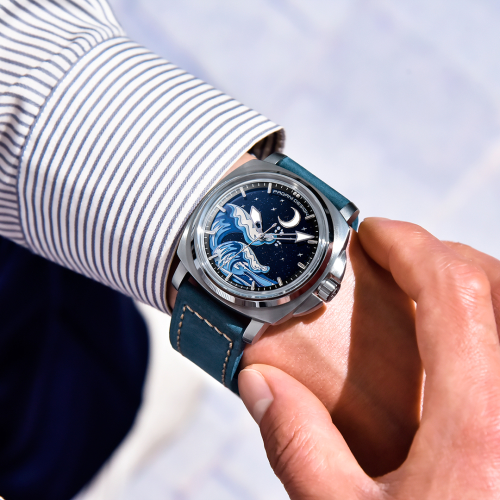 PAGANI DESIGN PD-YS014 Men's Automatic Watches 43mm Stainless Steel Mechanical Wrist Watch for Men NH35A Movement