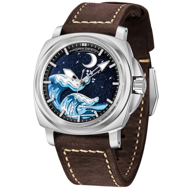 PAGANI DESIGN PD-YS014 Men's Automatic Watches 43mm Stainless Steel Mechanical Wrist Watch for Men NH35A Movement