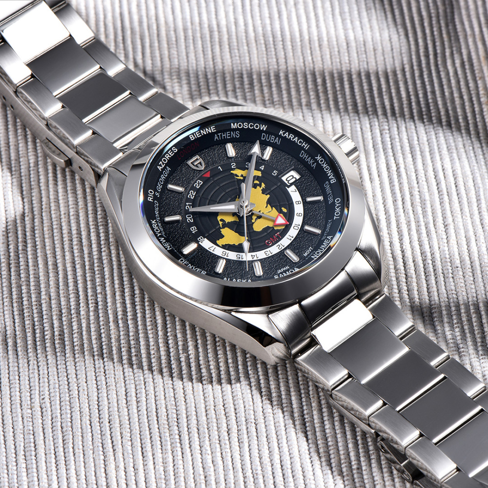 PAGANI DESIGN PD-1788 New Men's Watches NH34 GMT Automatic Mechanical Wrist Watches for Men 40mm Waterproof Stainless Steel Watch