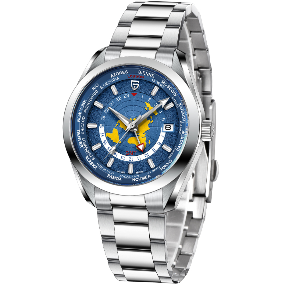 PAGANI DESIGN PD-1788 New Men's Watches NH34 GMT Automatic Mechanical Wrist Watches for Men 40mm Waterproof Stainless Steel Watch