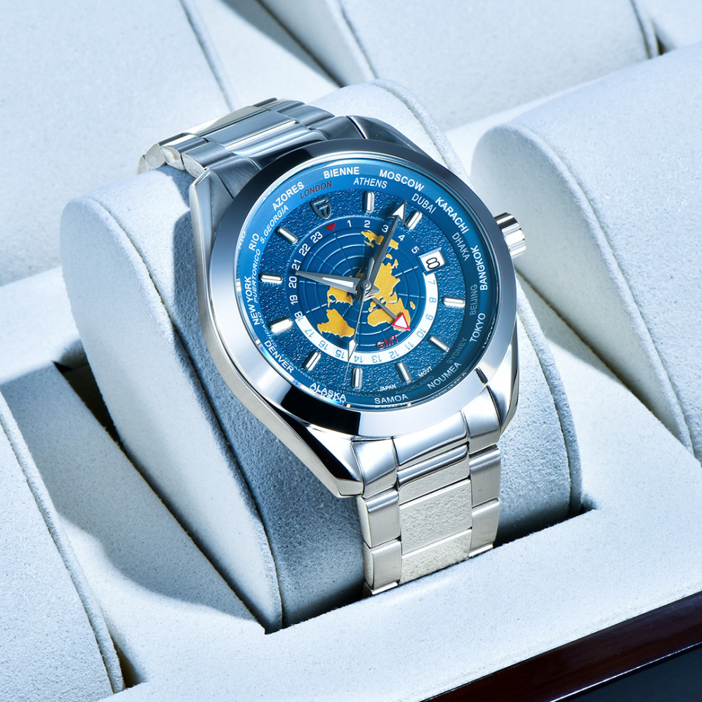 PAGANI DESIGN PD-1788 New Men's Watches NH34 GMT Automatic Mechanical Wrist Watches for Men 40mm Waterproof Stainless Steel Watch