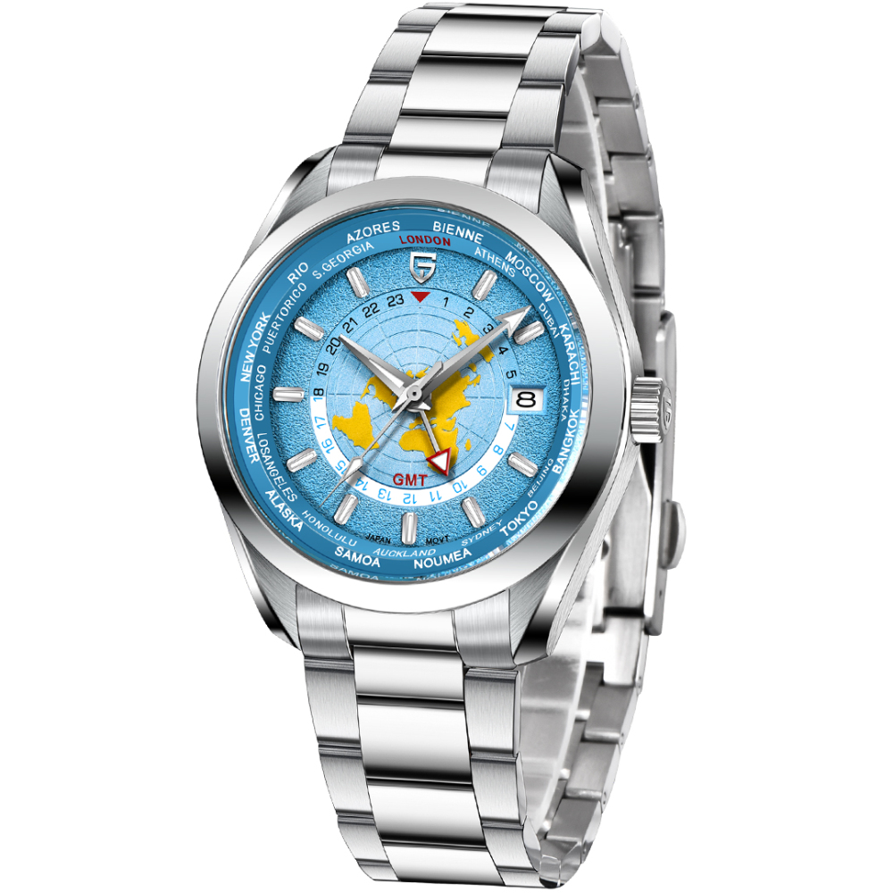 PAGANI DESIGN PD-1788 New Men's Watches NH34 GMT Automatic Mechanical Wrist Watches for Men 40mm Waterproof Stainless Steel Watch
