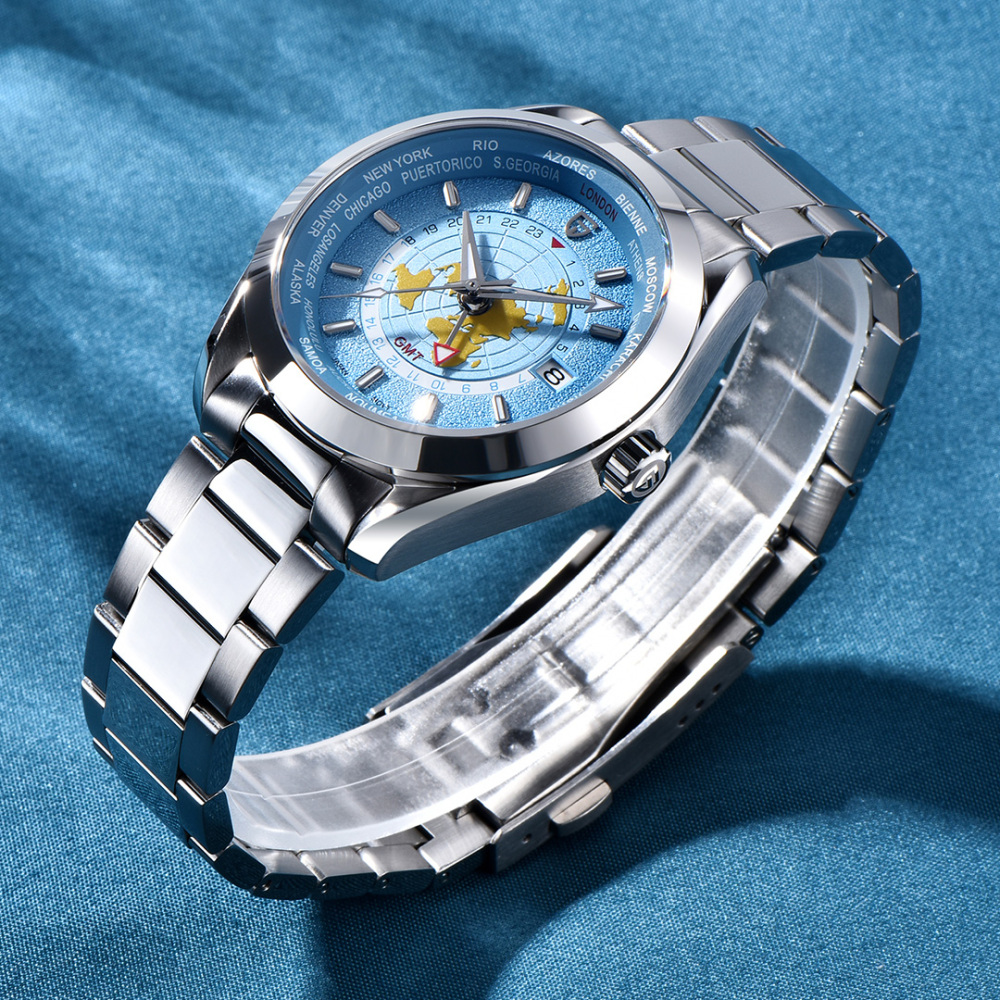 PAGANI DESIGN PD-1788 New Men's Watches NH34 GMT Automatic Mechanical Wrist Watches for Men 40mm Waterproof Stainless Steel Watch