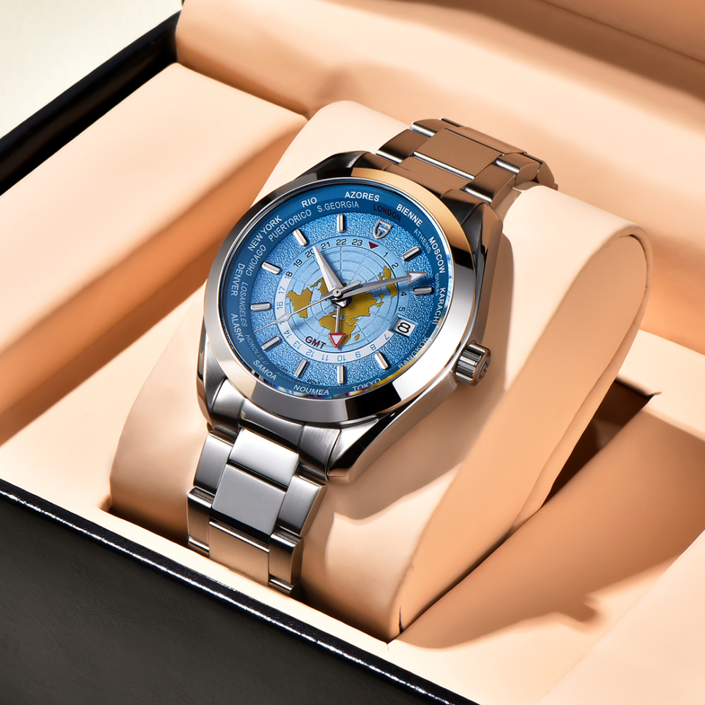 PAGANI DESIGN PD-1788 New Men's Watches NH34 GMT Automatic Mechanical Wrist Watches for Men 40mm Waterproof Stainless Steel Watch