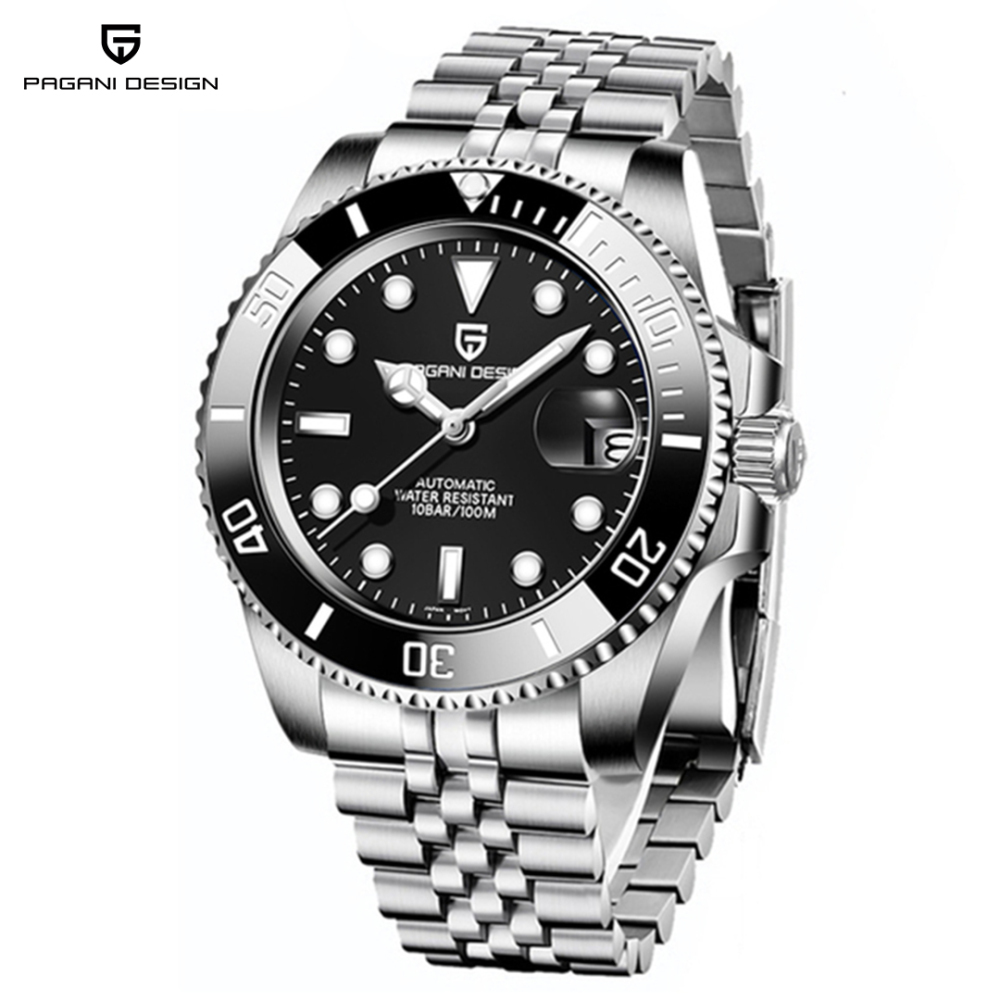 PAGANI DESIGN PD-1661 40mm Automatic Men's Watches Full Gold Stainless Steel Mechanical Wrist Watch for Men Sports Watches