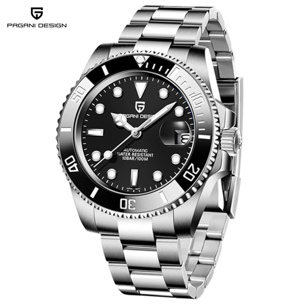 PAGANI DESIGN PD-1661 40mm Automatic Men's Watches Full Gold Stainless Steel Mechanical Wrist Watch for Men Sports Watches