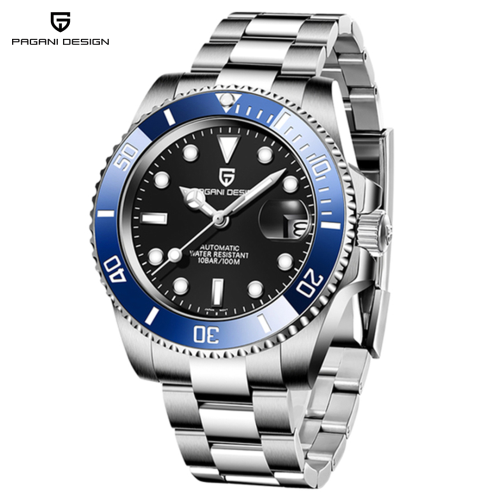 PAGANI DESIGN PD-1661 40mm Automatic Men's Watches Full Gold Stainless Steel Mechanical Wrist Watch for Men Sports Watches