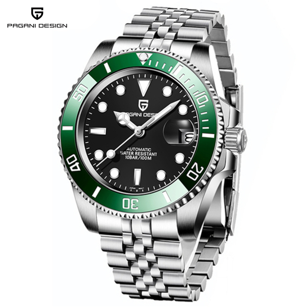 PAGANI DESIGN PD-1661 40mm Automatic Men's Watches Full Gold Stainless Steel Mechanical Wrist Watch for Men Sports Watches