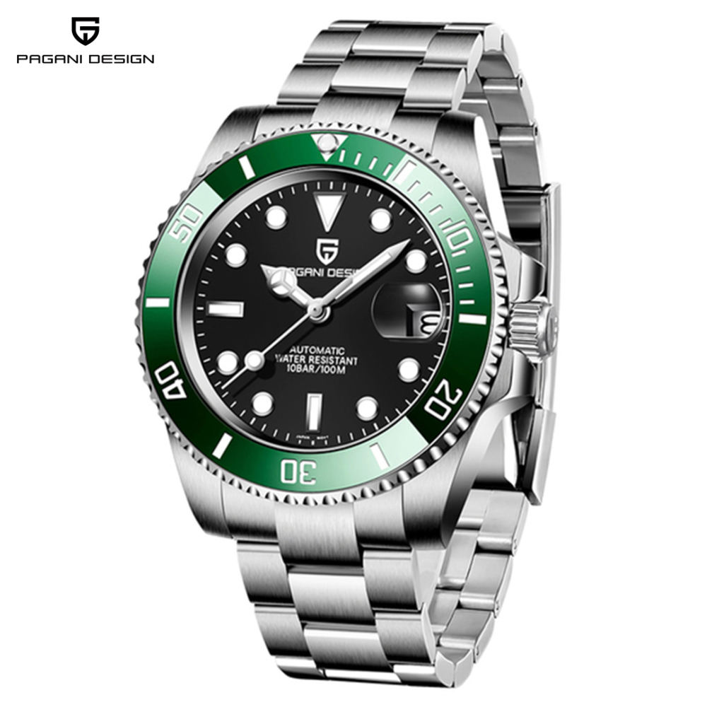 PAGANI DESIGN PD-1661 40mm Automatic Men's Watches Full Gold Stainless Steel Mechanical Wrist Watch for Men Sports Watches