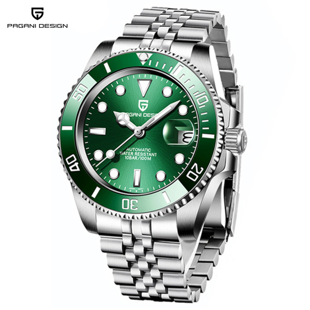 PAGANI DESIGN PD-1661 40mm Automatic Men's Watches Full Gold Stainless Steel Mechanical Wrist Watch for Men Sports Watches