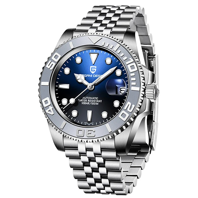 PAGANI DESIGN PD-1651 Automatic Men's Watches Mechanical Stainless Steel Fashion Wrist Watch with NH35A Movement Sapphire Ceramic Bezel