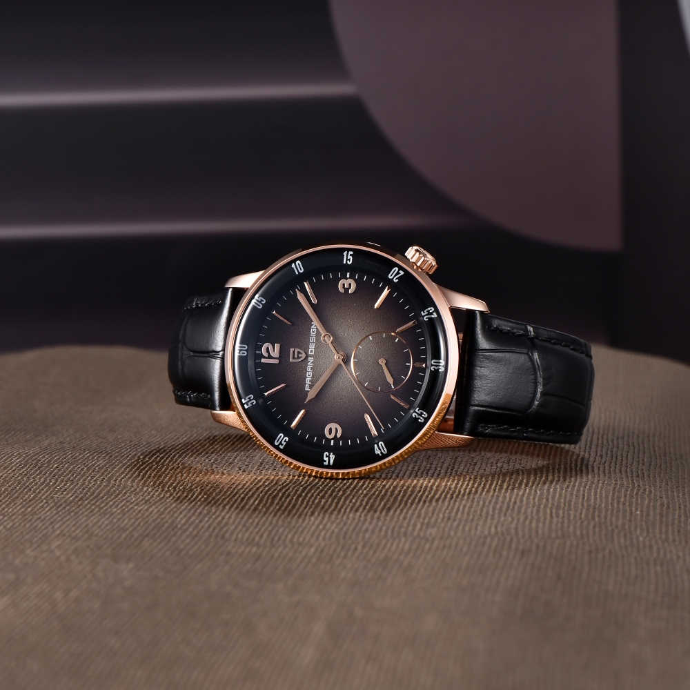 PAGANI DESIGN PD-1790 Automatic Men's Watches 42MM Stainless steel Mechanical Waterproof Business Wrist Watch for Men, Leather Watchband