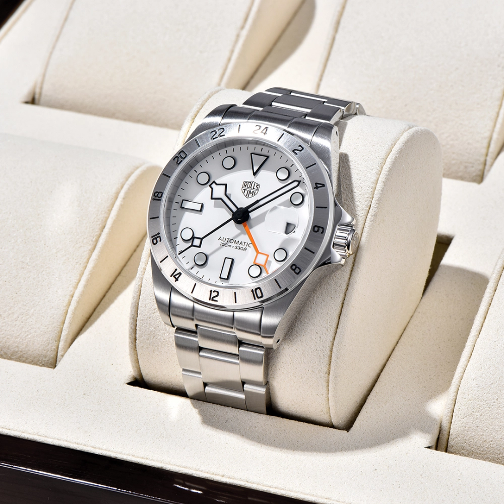 RollsTimi Automatic Men's GMT Watches NH34 Stainless Steel