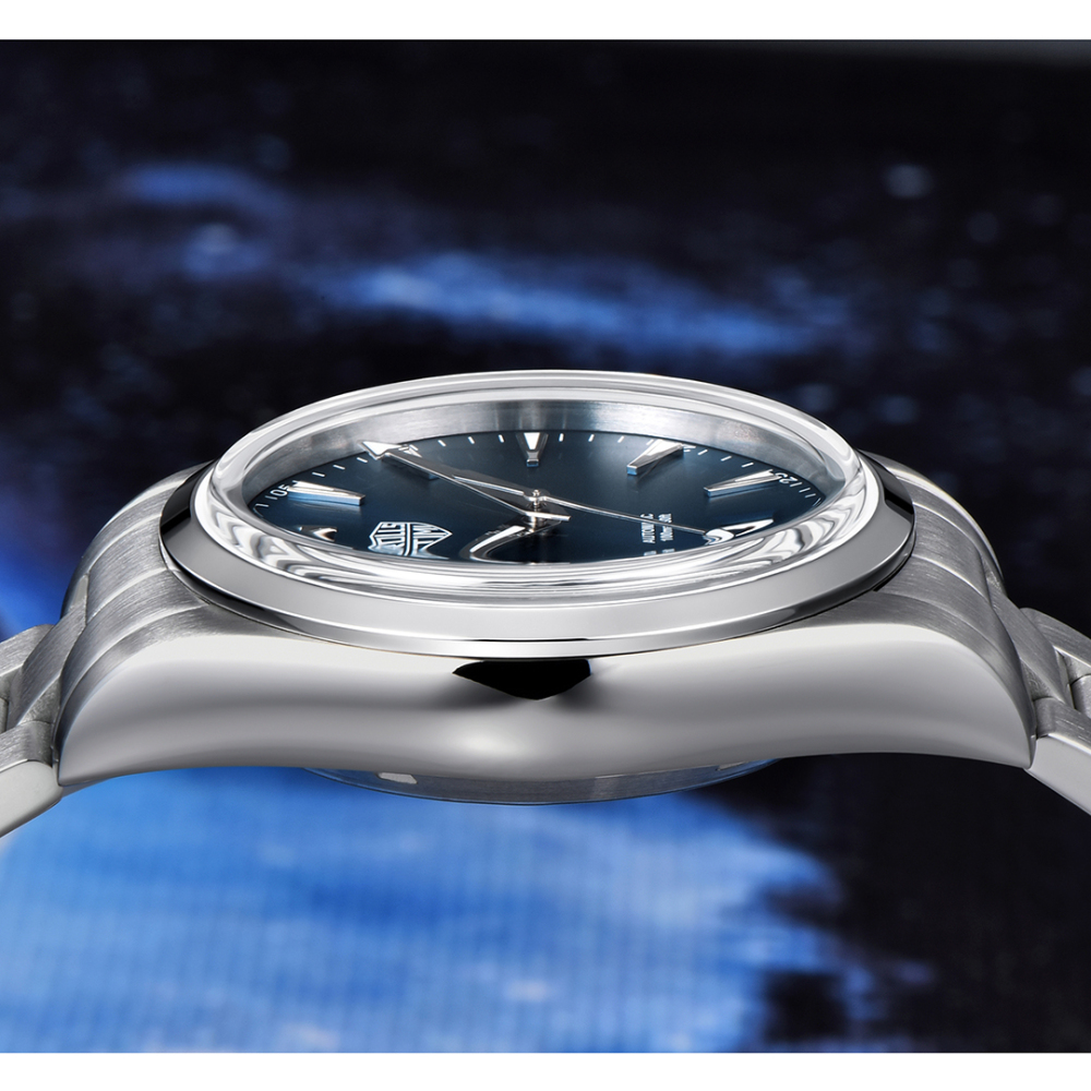 RollsTimi Automatic Men's Watches 38.6mm Stainless Steel Mechanical 100M Waterproof Wrist Watch for Men, TMI NH35 Movt, Sapphire Dial Glass