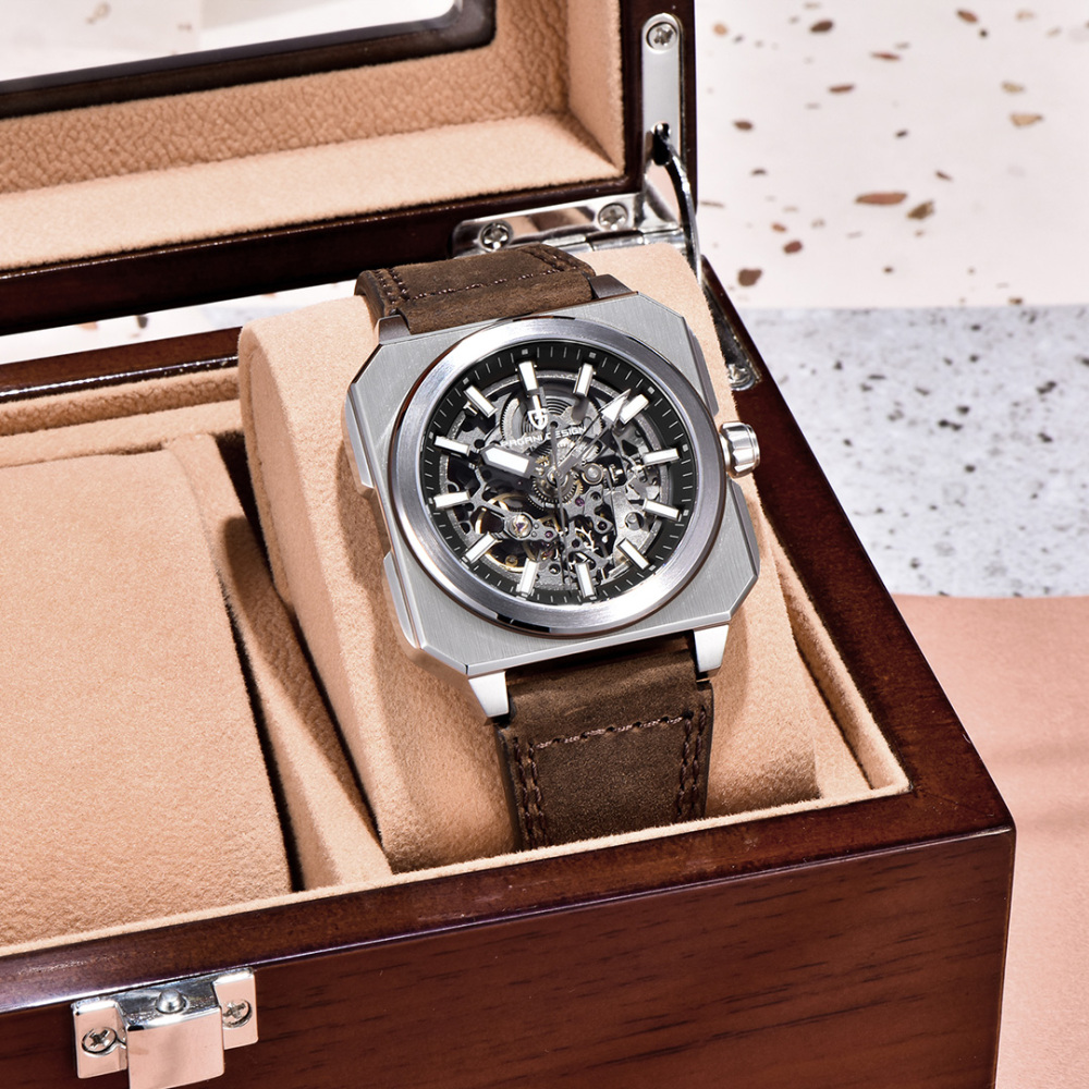 PAGANI DESIGN PD-1791 Automatic Men's Watches 42MM Stainless Steel Square Mechanical Waterproof Wrist Watch for Men, Rubber or Leather Watchband