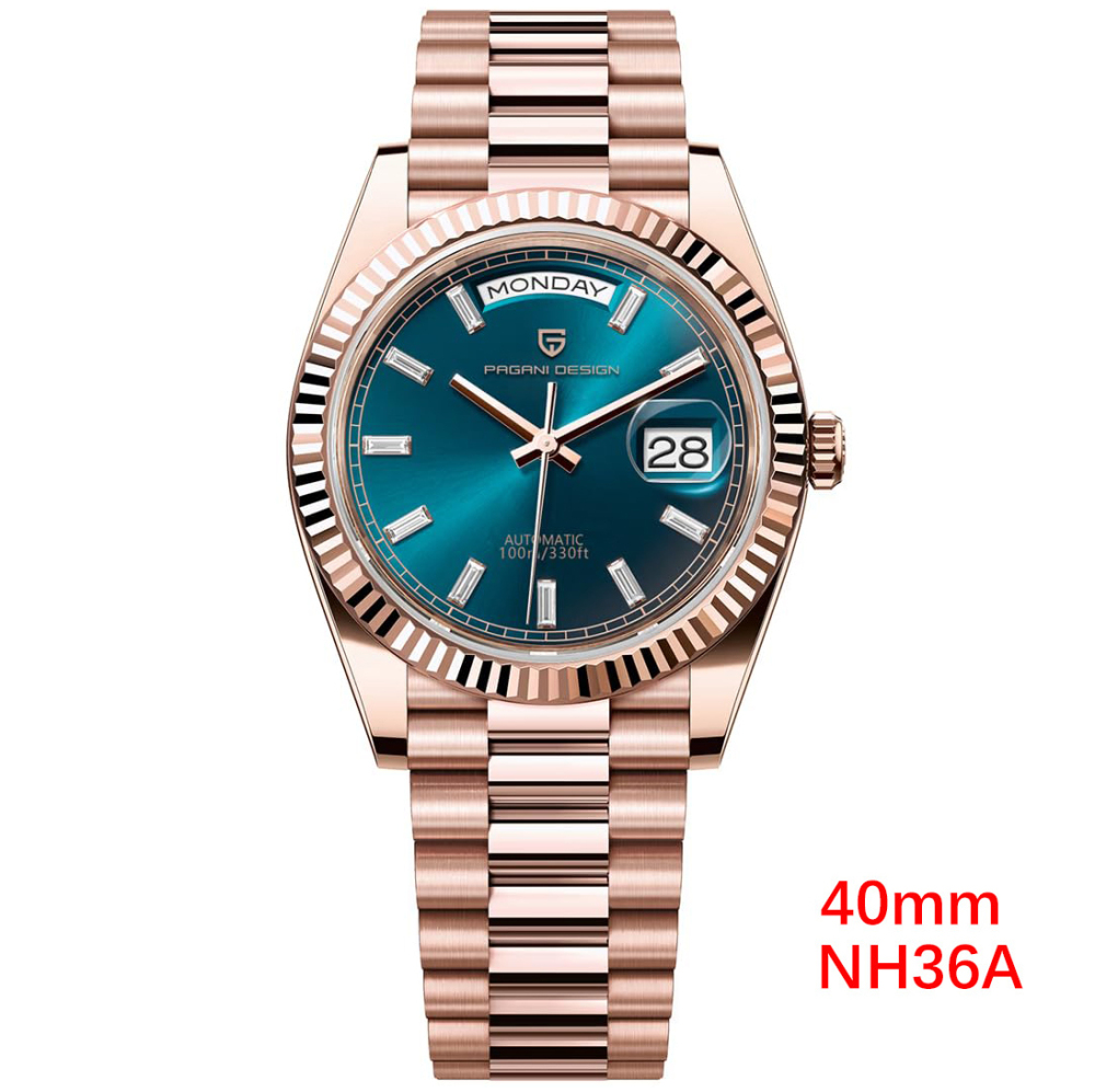 PAGANI DESIGN PD-1783 Men's Automatic Watches 40mm NH36A Mechanical Stainless Steel Luxury Wrist Watch for Men 100M Waterproof AR Coating