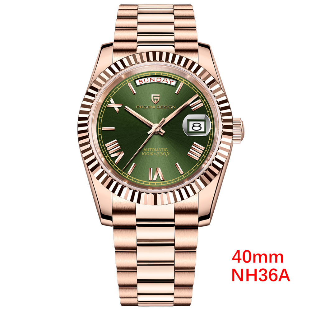 PAGANI DESIGN PD-1783 Men's Automatic Watches 40mm NH36A Mechanical Stainless Steel Luxury Wrist Watch for Men 100M Waterproof AR Coating
