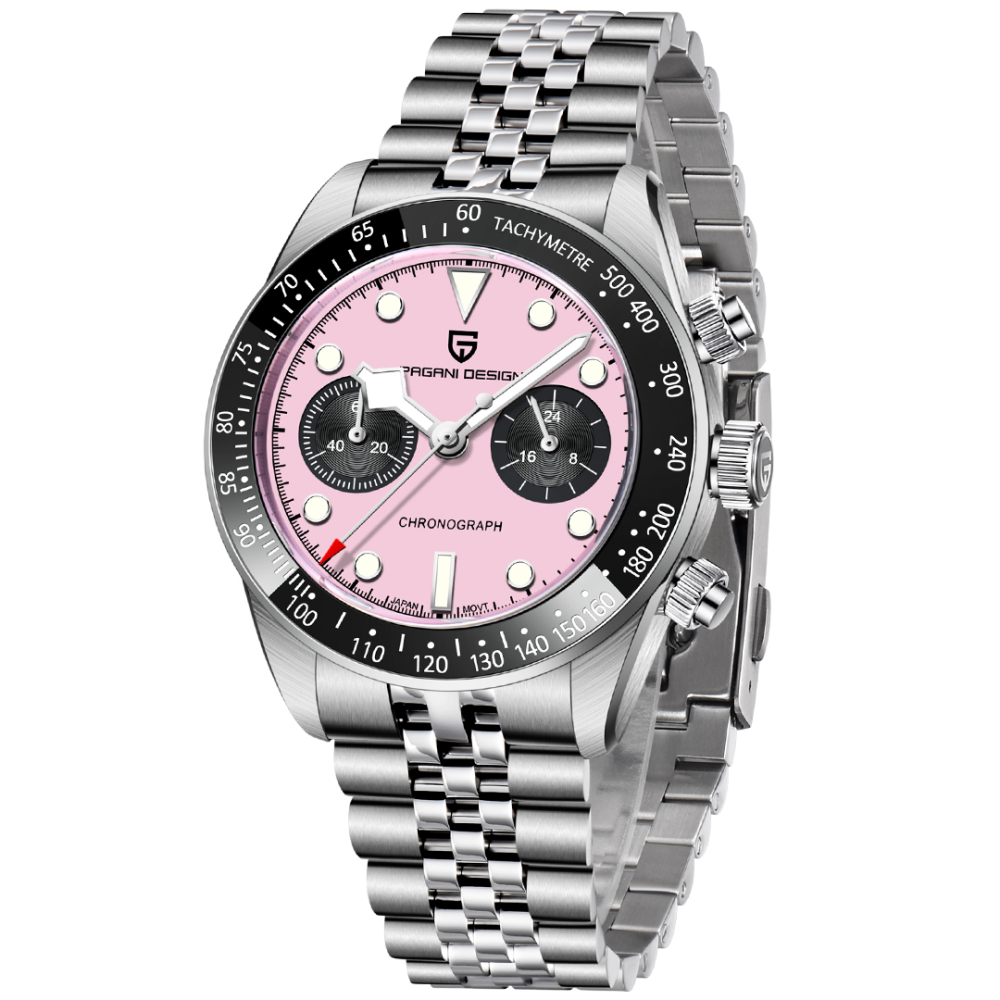 PAGANI DESIGN PD-1718 Men's Quartz Watches full Stainless Steel Waterproof Chronograph Wrist Watch for Men Japanese TMI VK64 Movement