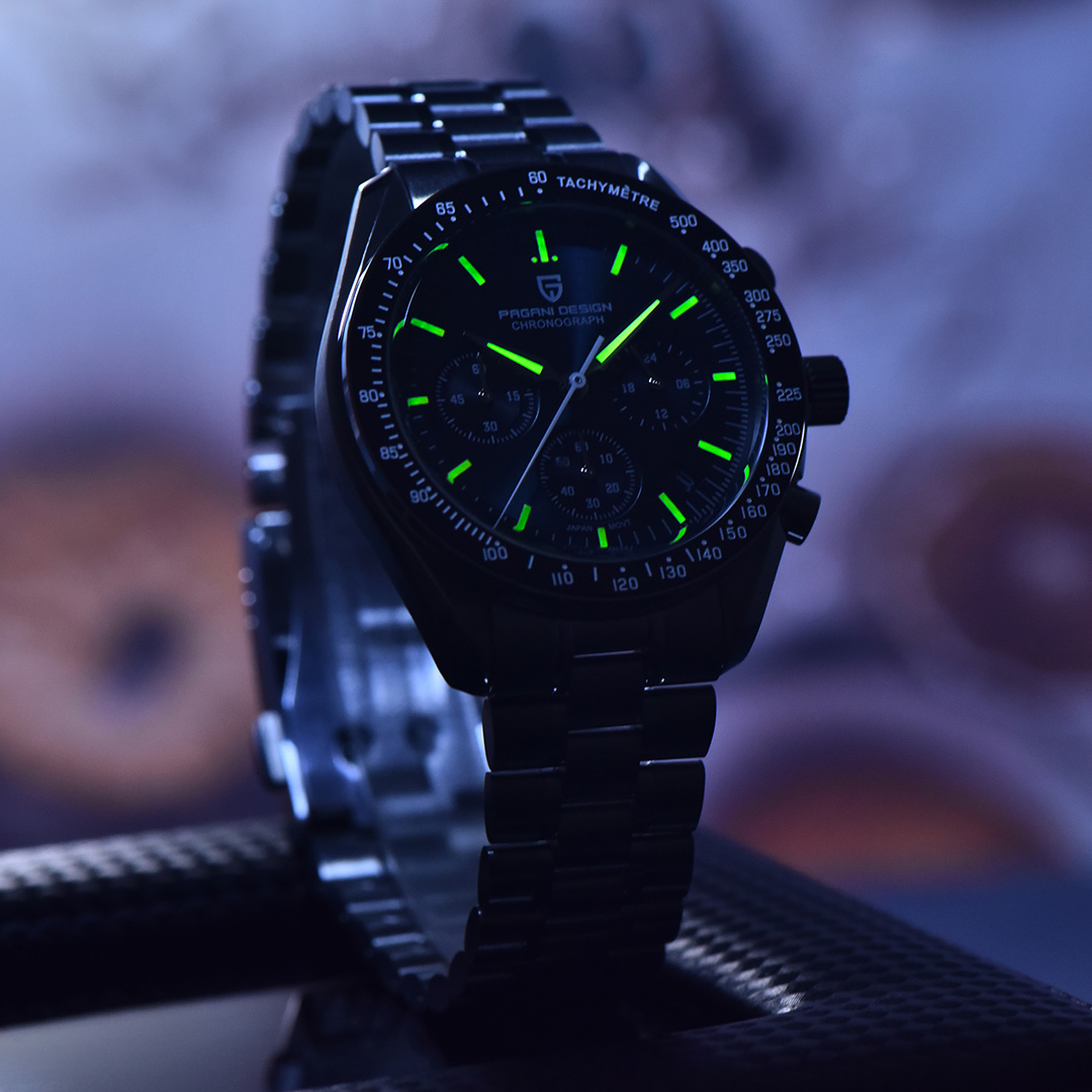 Pagani Design クロノグラフ ブラック PD-1701 Pagani Design PD-1701 | Seiko VK63 | Sapphire Crystal