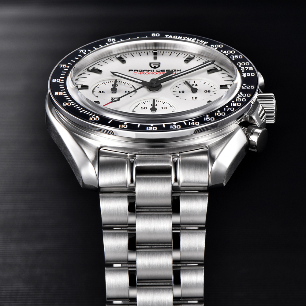PAGANI DESIGN PD-1701 Men's Quartz Watches 40mm New Release full Stainless Steel Waterproof Sports Chronograph Wrist Watch for Men Sapphire Dial Glass