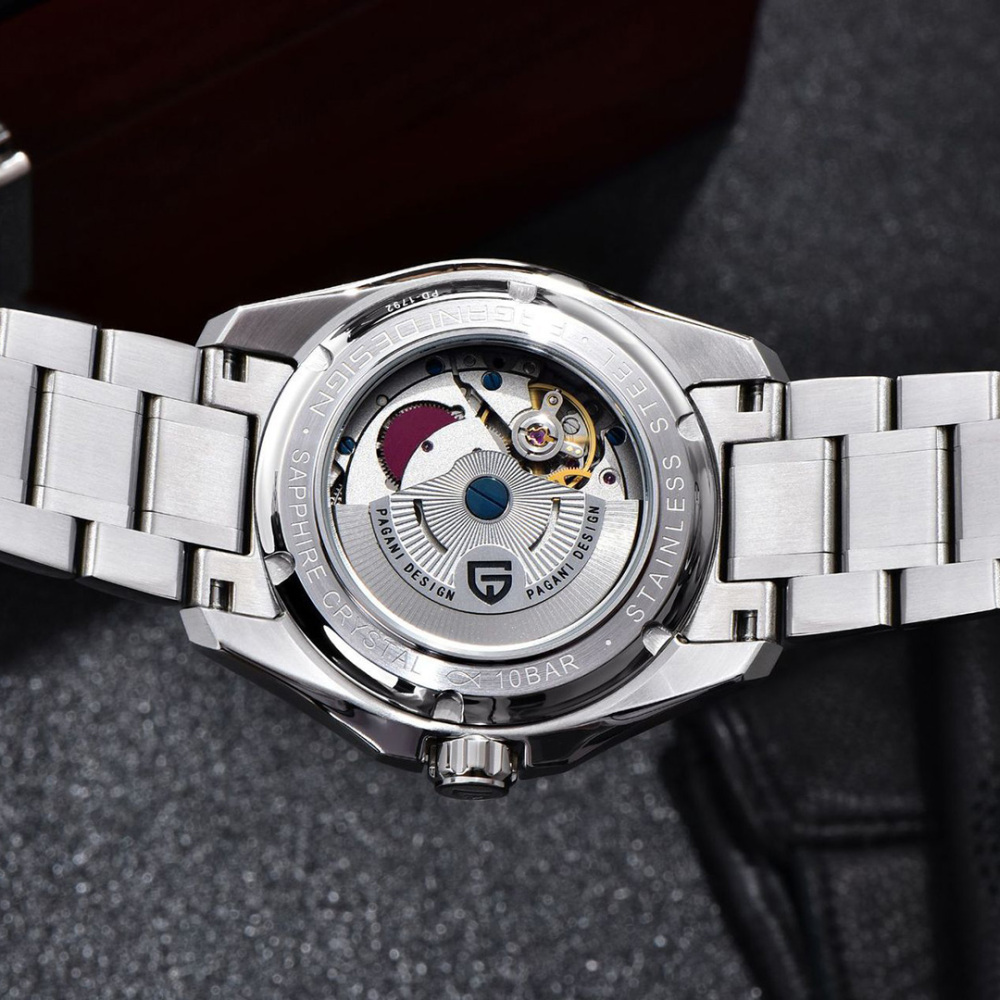 PAGANI DESIGN PD-1792 New GMT Men's Watches 40mm Desert Texture Dial Business Dress Automatic Mechanical Waterproof Wrist Watch for Men