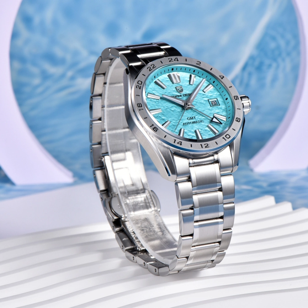 PAGANI DESIGN PD-1792 New GMT Men's Watches 40mm Desert Texture Dial Business Dress Automatic Mechanical