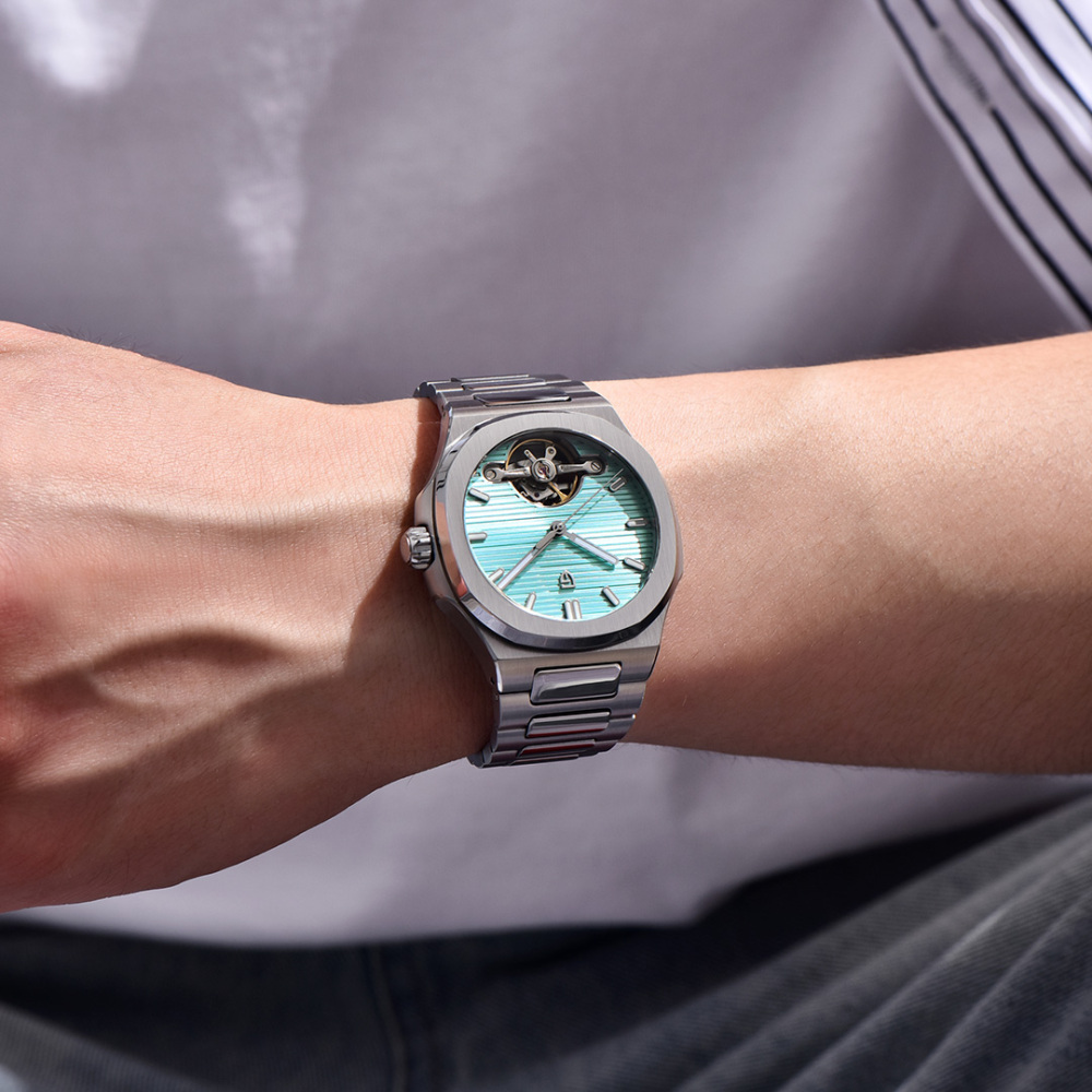 PAGANI DESIGN PD-YS025 New Automatic Men's Watch Full Stainless Steel Mechanical Wrist Watch for Men, Sapphire Dial Glass, Business Wristwatch with Balance Wheel