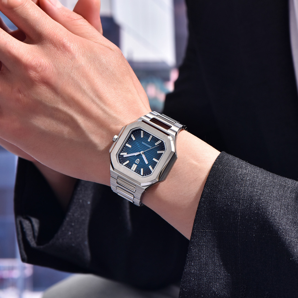 PAGANI DESIGN PD-YS019 Men's Quartz Watch New 37MM Stainless Steel Sports Waterproof Wrist Watch for Men, Synthetic Sapphire, Japan TMI VH31