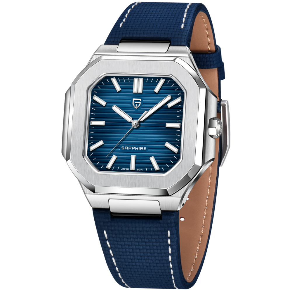 PAGANI DESIGN PD-YS019 Men's Quartz Watch New 37MM Stainless Steel Sports Waterproof Business Wrist Watch for Men, Synthetic Sapphire, Japan TMI VH31