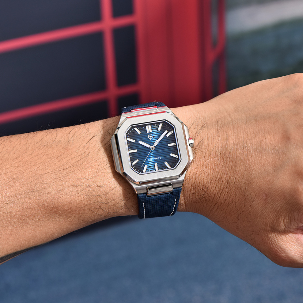 PAGANI DESIGN PD-YS019 Men's Quartz Watch New 37MM Stainless Steel Sports Waterproof Business Wrist Watch for Men, Synthetic Sapphire, Japan TMI VH31