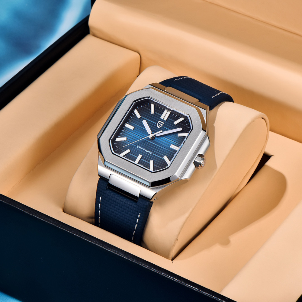 PAGANI DESIGN PD-YS019 Men's Quartz Watch New 37MM Stainless Steel Sports Waterproof Business Wrist Watch for Men, Synthetic Sapphire, Japan TMI VH31