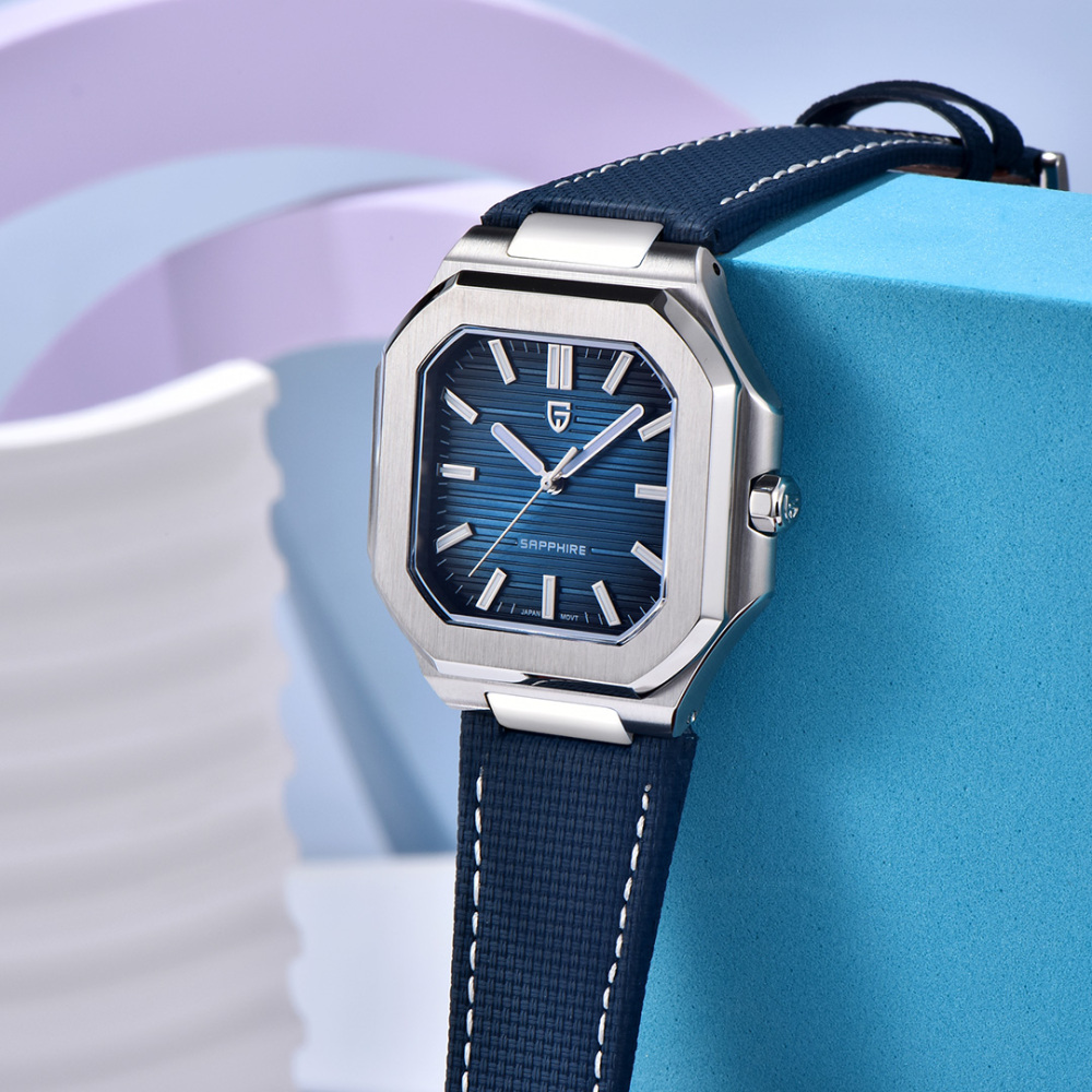 PAGANI DESIGN PD-YS019 Men's Quartz Watch New 37MM Stainless Steel Sports Waterproof Business Wrist Watch for Men, Synthetic Sapphire, Japan TMI VH31