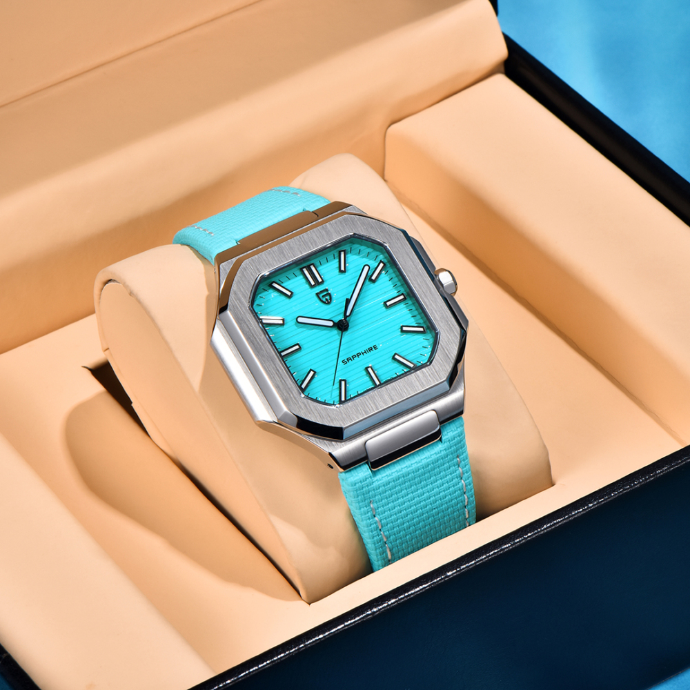 PAGANI DESIGN PD-YS019 Men's Quartz Watch New 37MM Stainless Steel Sports Waterproof Business Wrist Watch for Men, Synthetic Sapphire, Japan TMI VH31