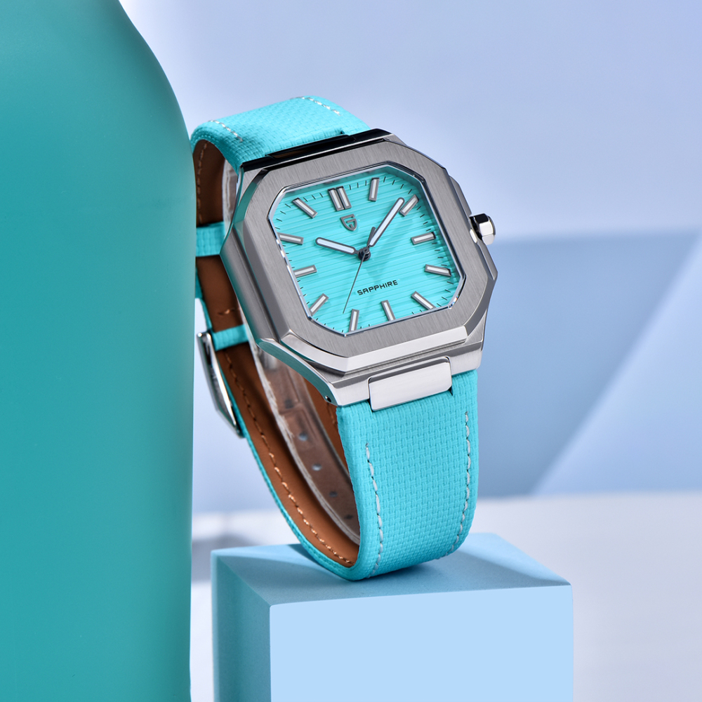 PAGANI DESIGN PD-YS019 Men's Quartz Watch New 37MM Stainless Steel Sports Waterproof Business Wrist Watch for Men, Synthetic Sapphire, Japan TMI VH31