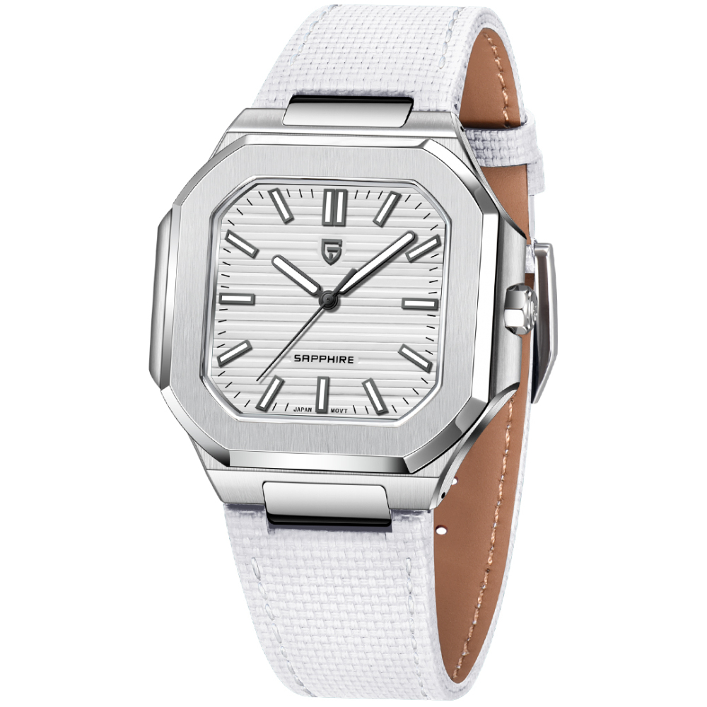 PAGANI DESIGN PD-YS019 Men's Quartz Watch New 37MM Stainless Steel Sports Waterproof Business Wrist Watch for Men, Synthetic Sapphire, Japan TMI VH31