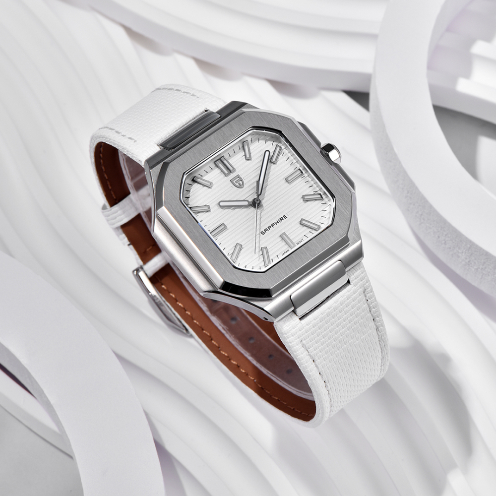 PAGANI DESIGN PD-YS019 Men's Quartz Watch New 37MM Stainless Steel Sports Waterproof Business Wrist Watch for Men, Synthetic Sapphire, Japan TMI VH31