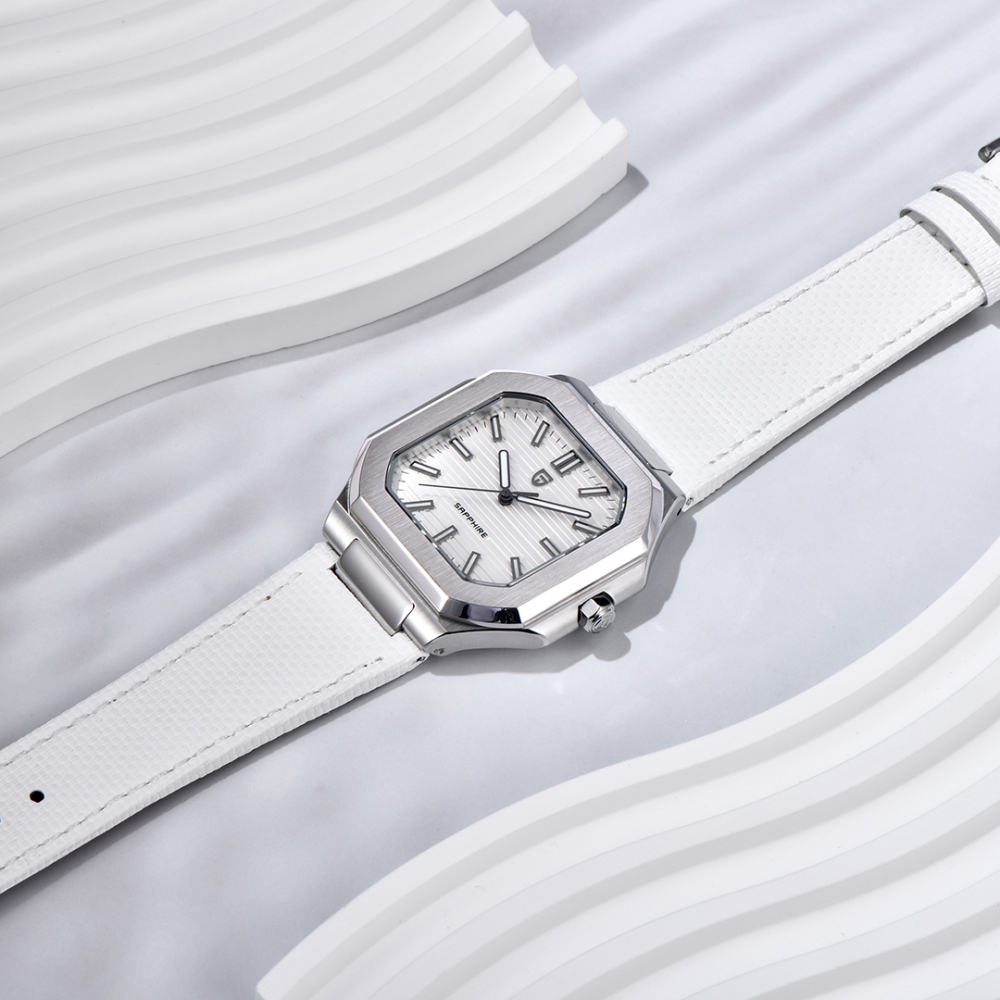 PAGANI DESIGN PD-YS019 Men's Quartz Watch New 37MM Stainless Steel Sports Waterproof Business Wrist Watch for Men, Synthetic Sapphire, Japan TMI VH31