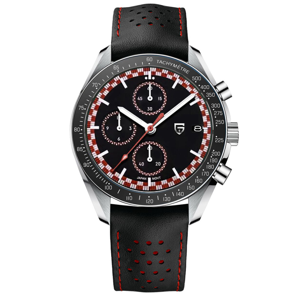 PAGANI DESIGN PD-1816 New Chronograph Men's Watch Stainless Steel Sports Wrist Watch with Jubilee Bracelet, Sapphire Dial Glass, VK67 Movement
