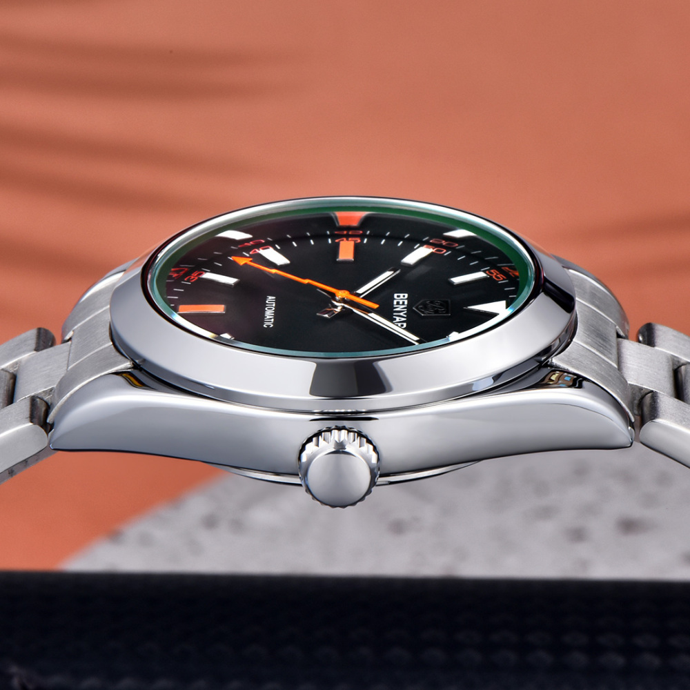 BENYAR BY-5218 Men's Automatic Watch 40mm Luxury Mechanical full Steel Wrist Watch for Men
