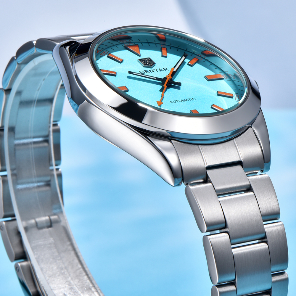 BENYAR BY-5218 Men's Automatic Watch 40mm Luxury Mechanical full Steel Wrist Watch for Men
